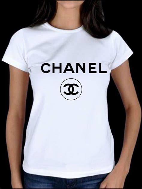 wit t shirt chanel|Chanel tee shirt blouses.